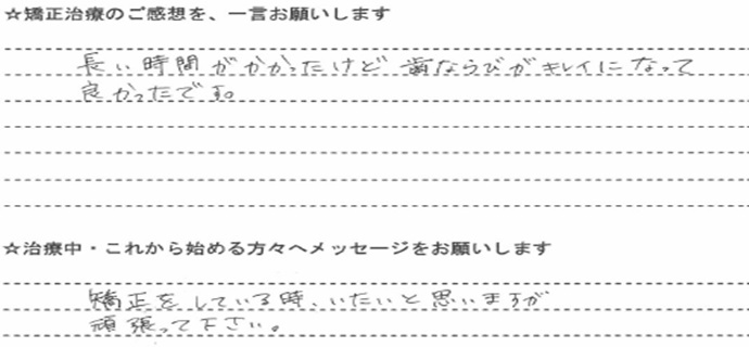 患者さんの声